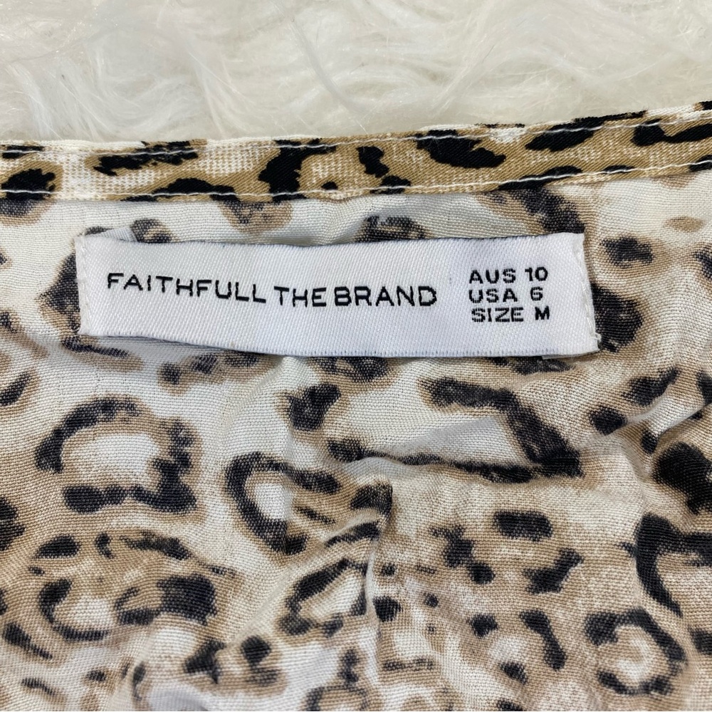 FAITHFULL THE BRAND Bisset Leopard Print Wrap Top - Picture 5 of 5